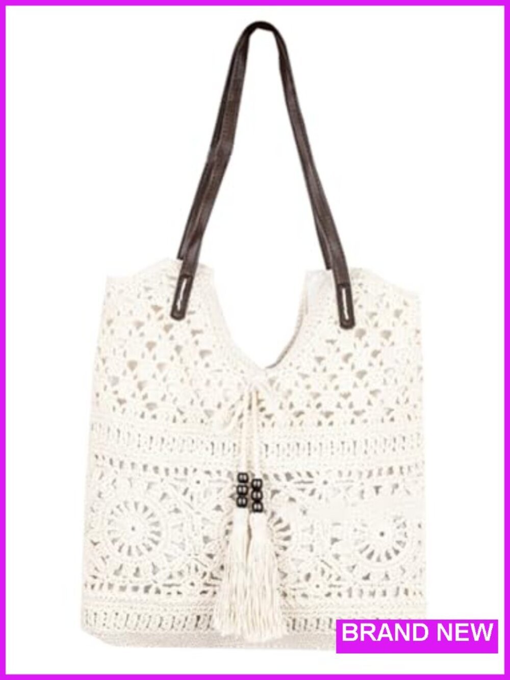 Handmade Cotton Rope Knit Boho Shoulder Bag Tote Beach Hobo Bag
